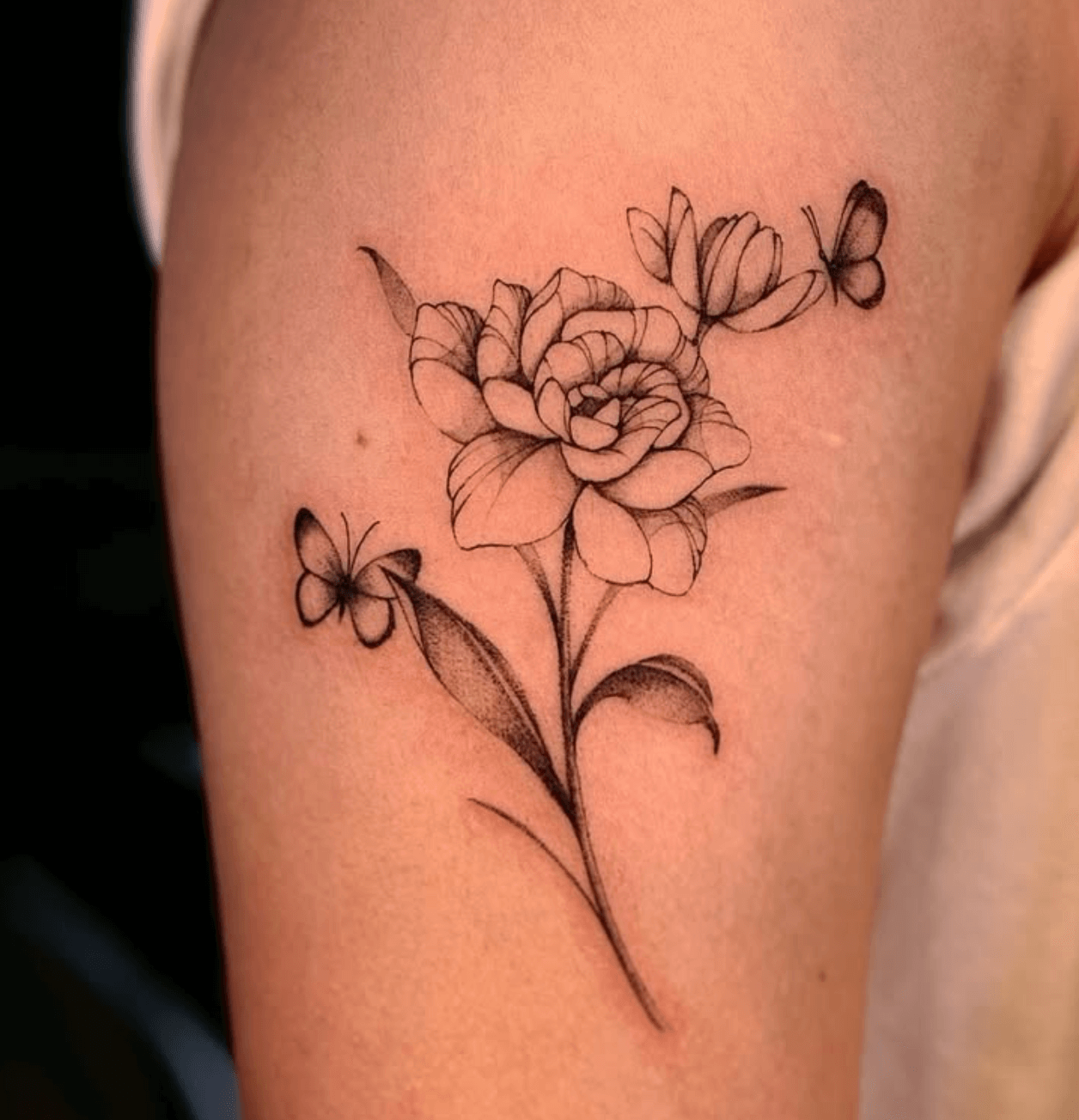 fine line style tattoo by Jo