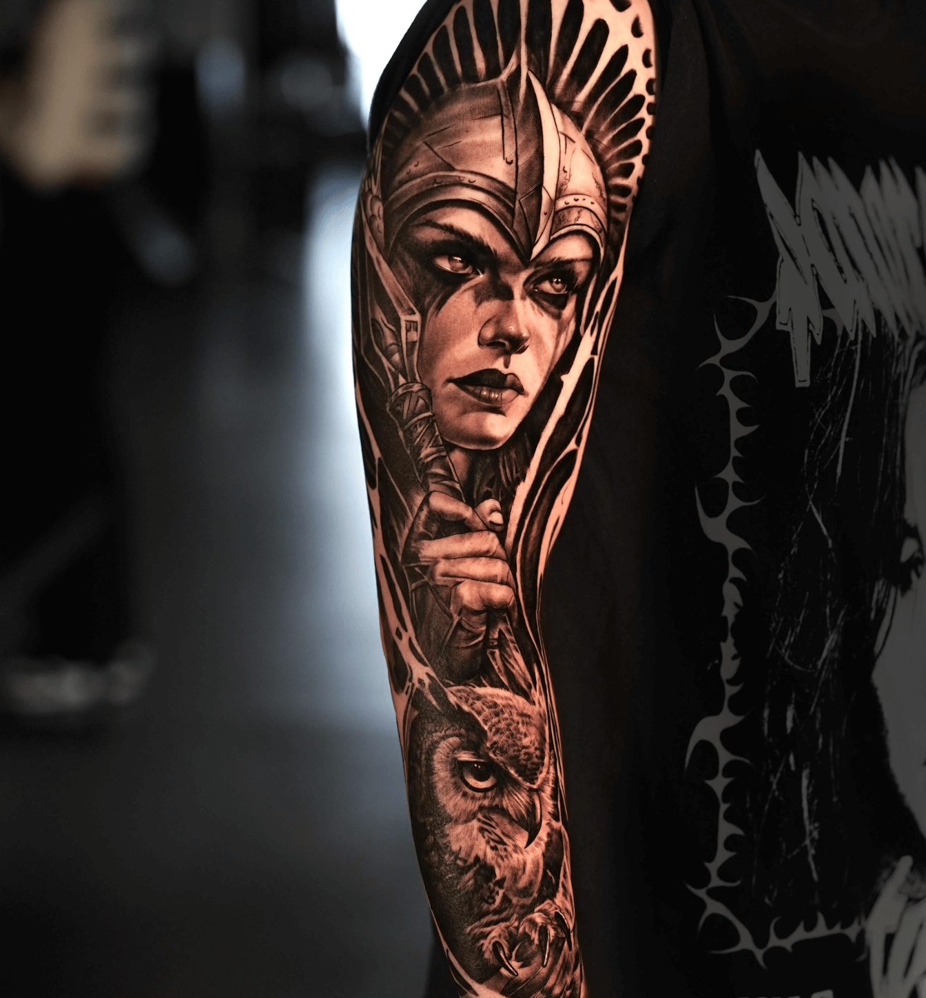 sword black and gray style tattoo by Loi Nguyen