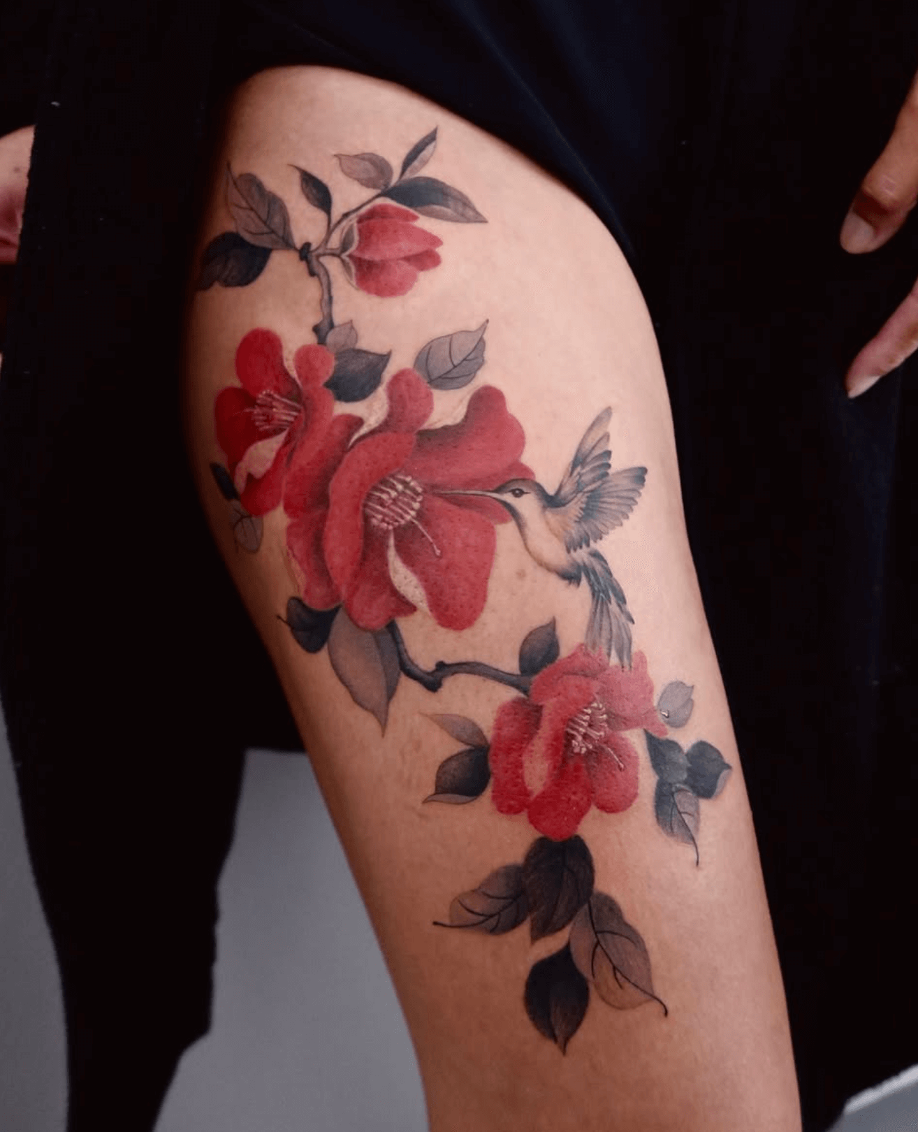 watercolor style tattoo by Mina