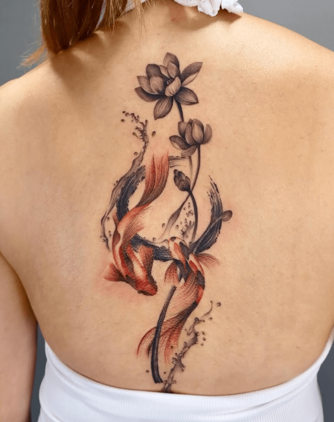 watercolor style tattoo by Mina