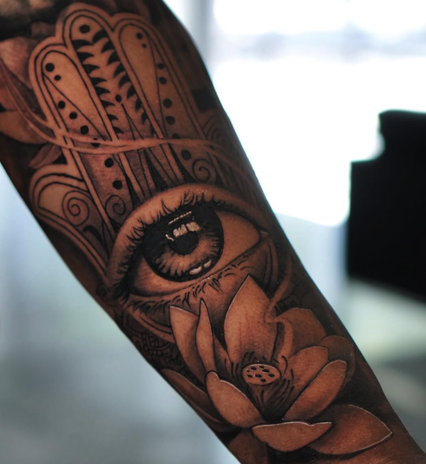 eye realism style tattoo by De'vonne Foxworth