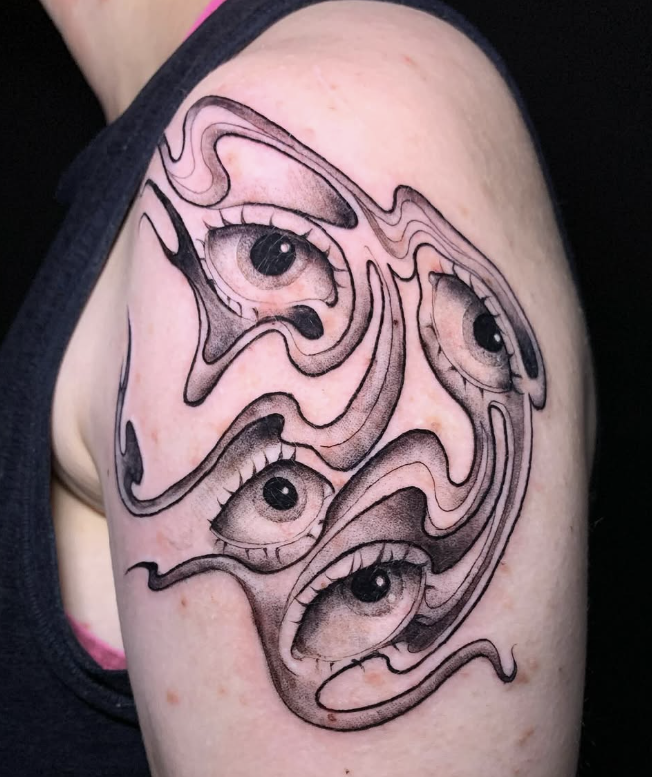 eye abstract style tattoo by Karla O