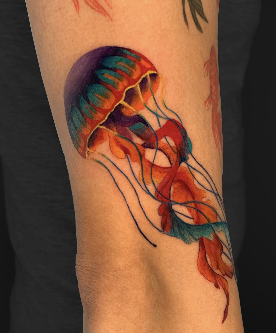 watercolor style tattoo by Karla O