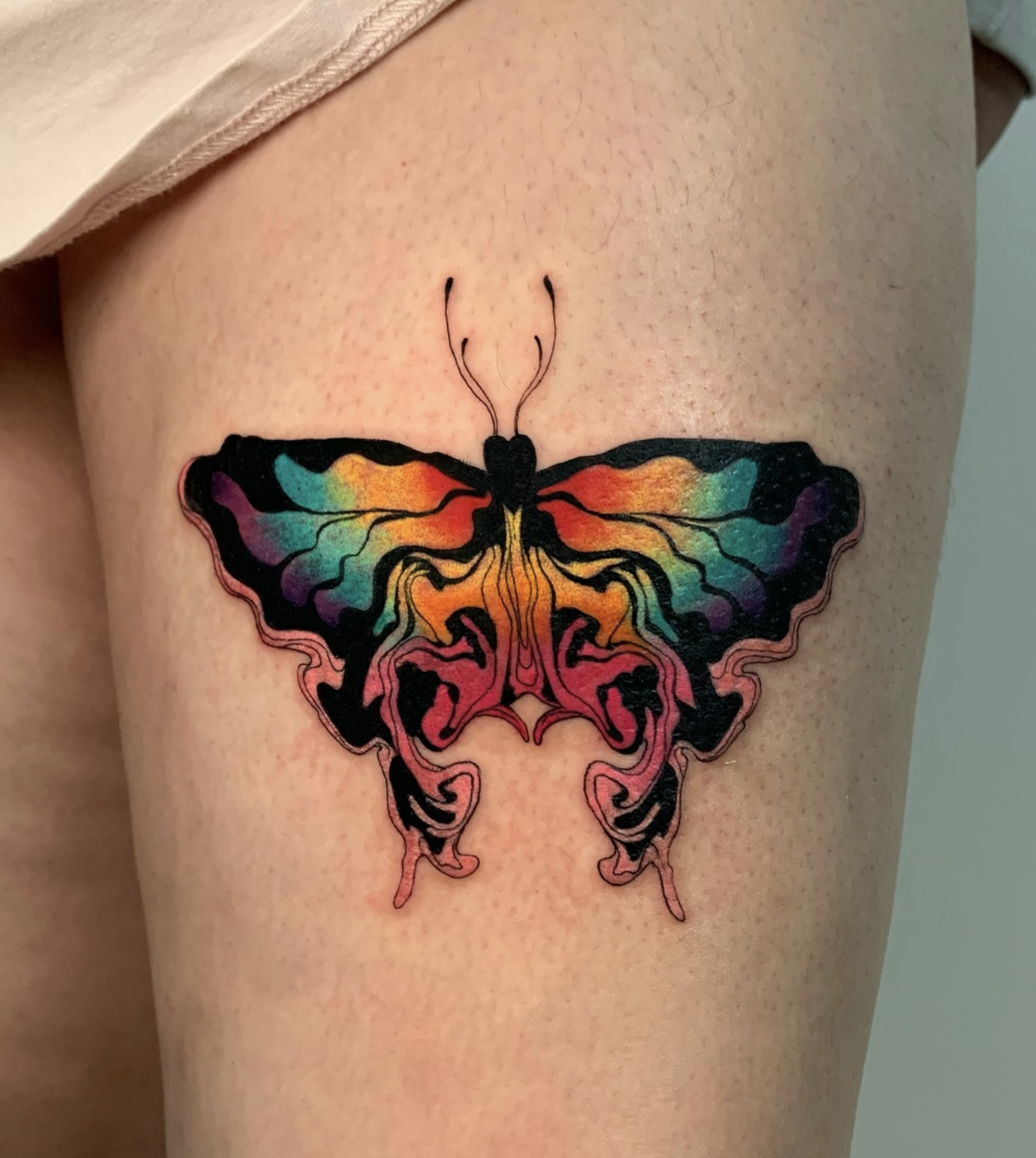 butterfly color style tattoo by Karla O