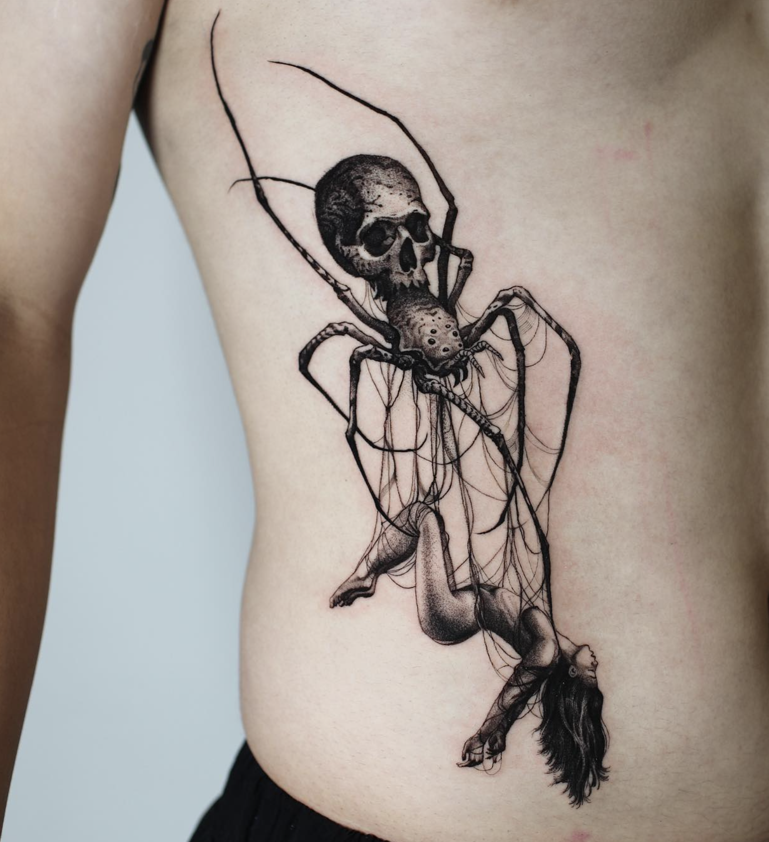 skull realism style tattoo by Strokin Dark