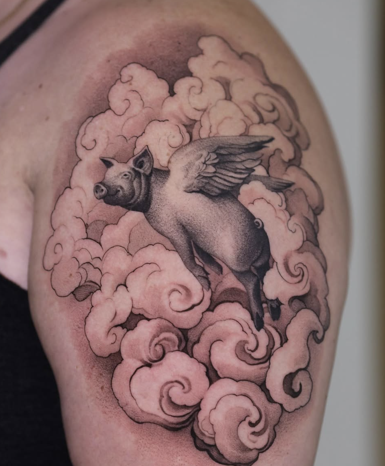 cloud realism style tattoo by Strokin Dark