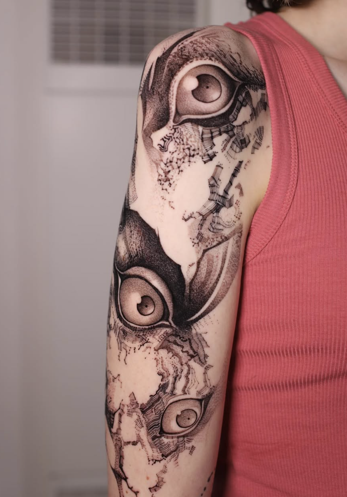 eye abstract style tattoo by Strokin Dark
