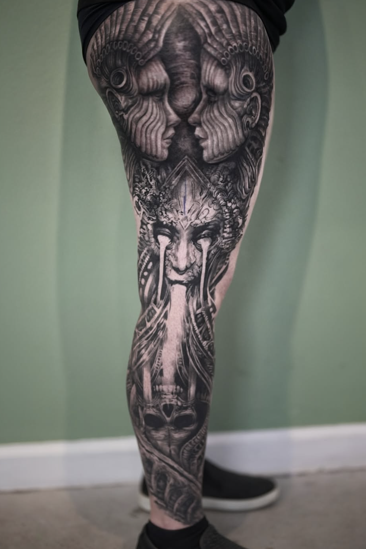 skull realistic style tattoo by Polina Cohen