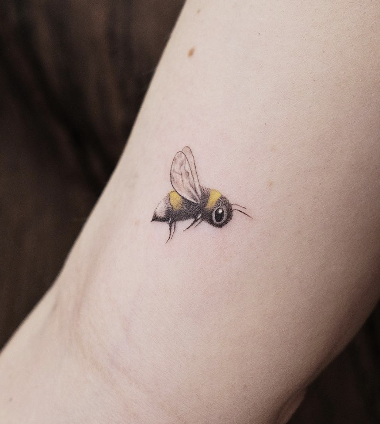 bee realism style tattoo by Fish