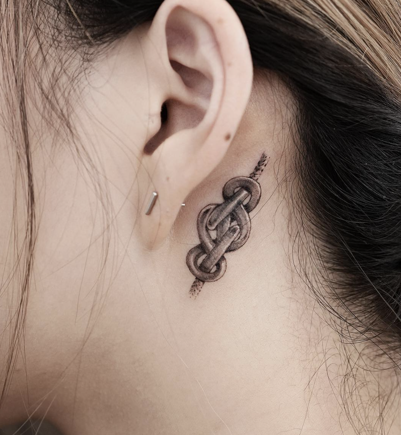 knot realistic style tattoo by Fish