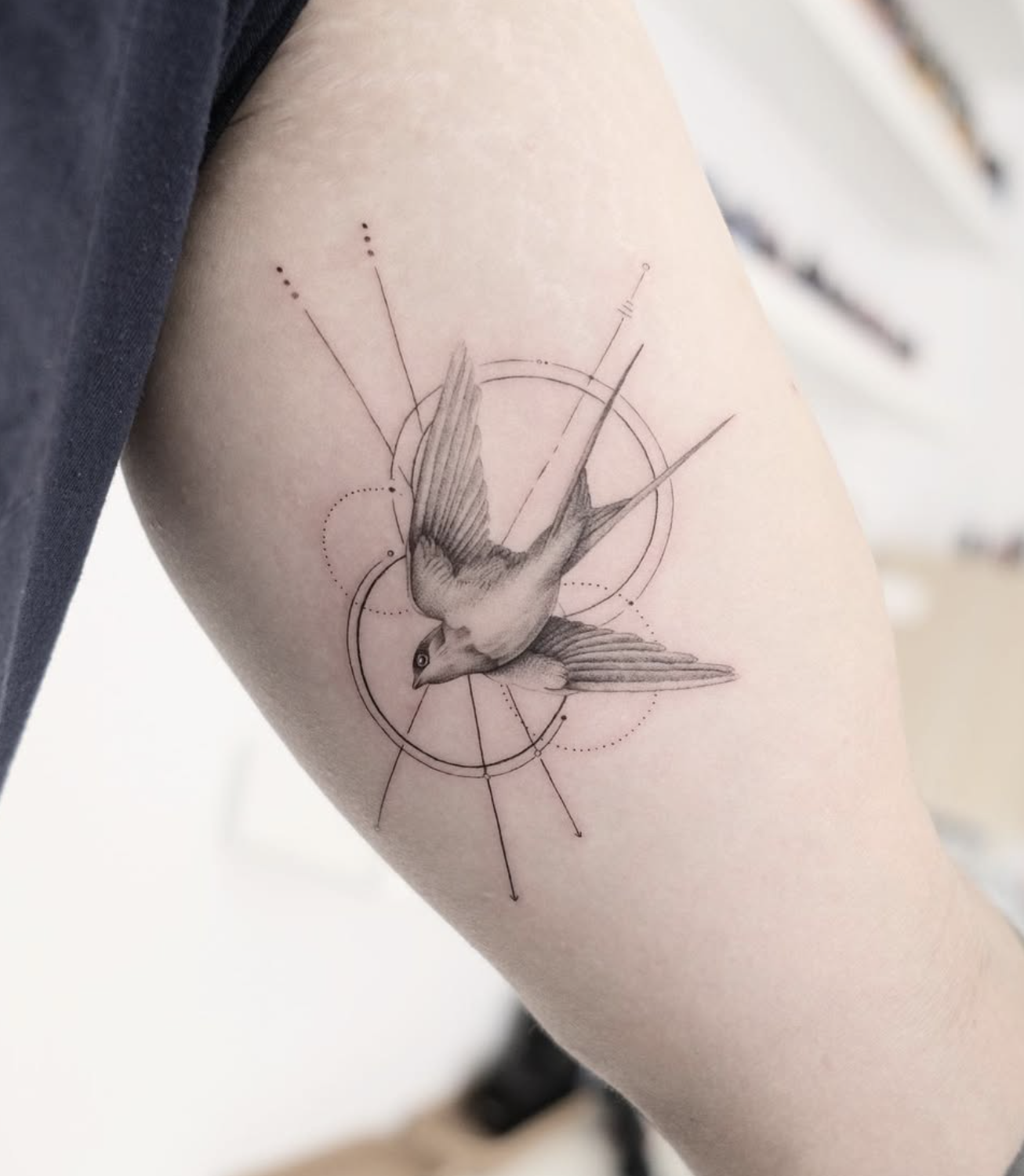 geometric style tattoo by Niko