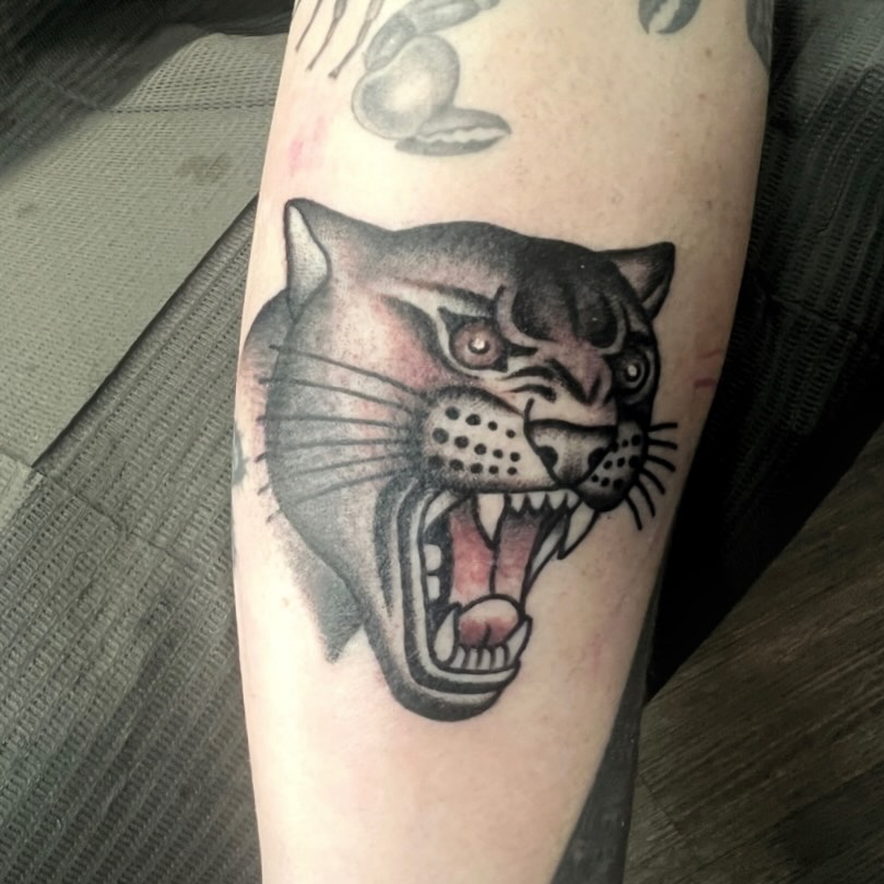 american traditional style tattoo by Sini PDC