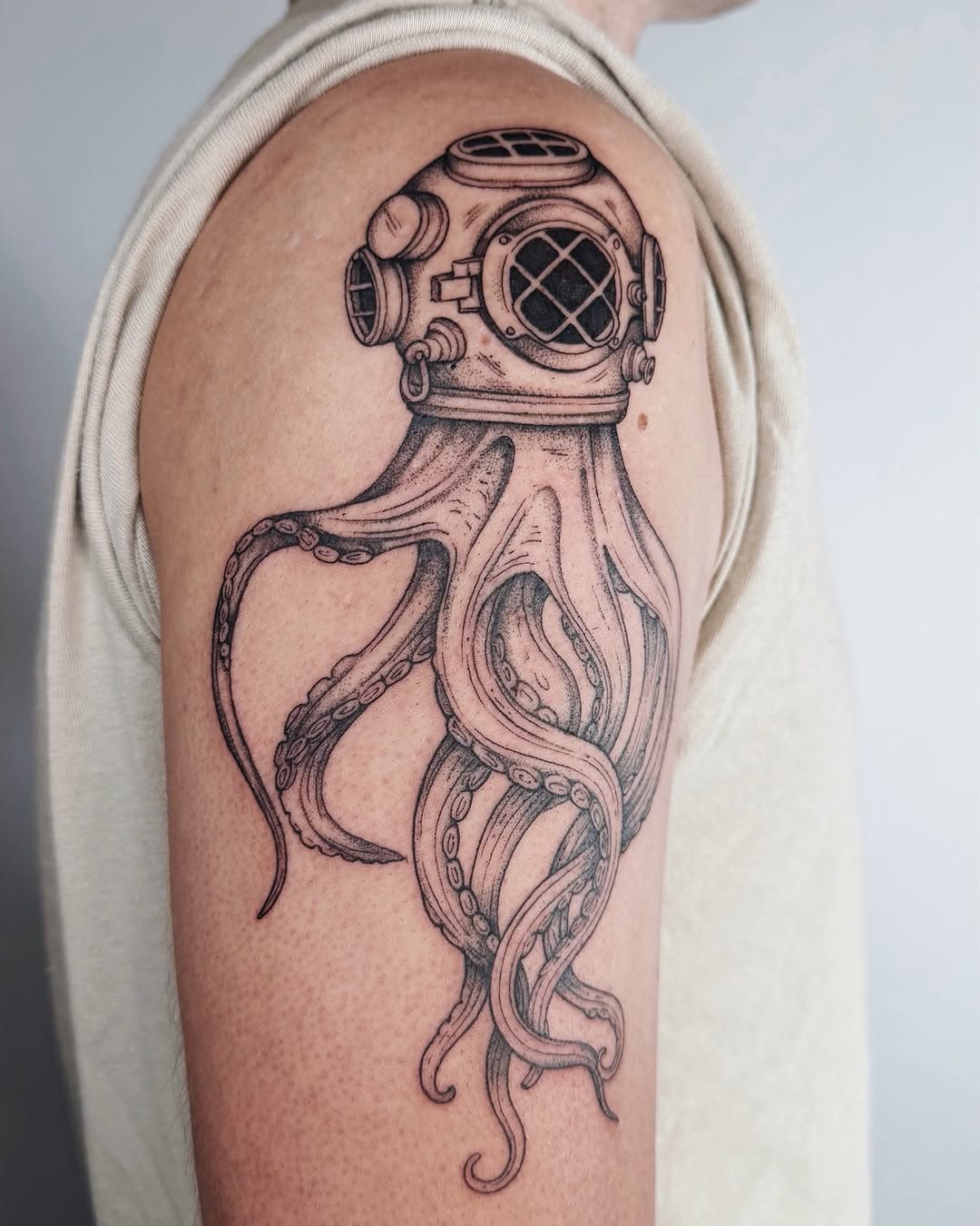 blackwork style tattoo by Katya