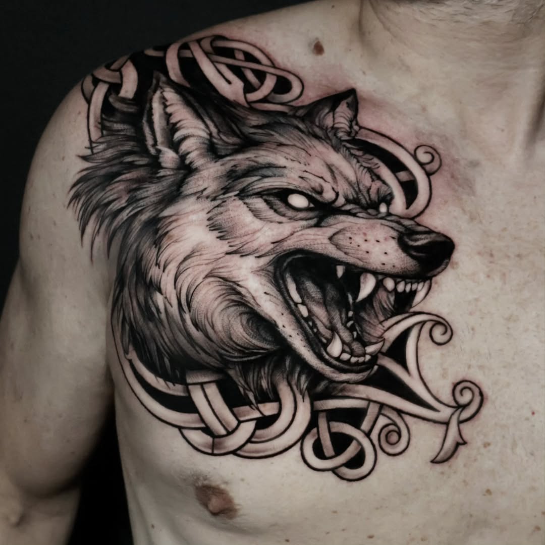 black and gray style tattoo by Julia Penza