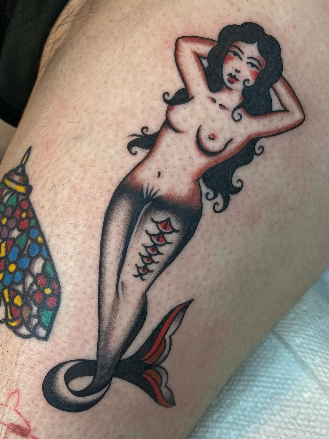 american traditional style tattoo by Claudia