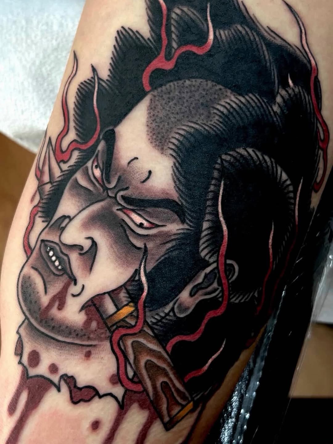 traditional style tattoo by Rocky Burley