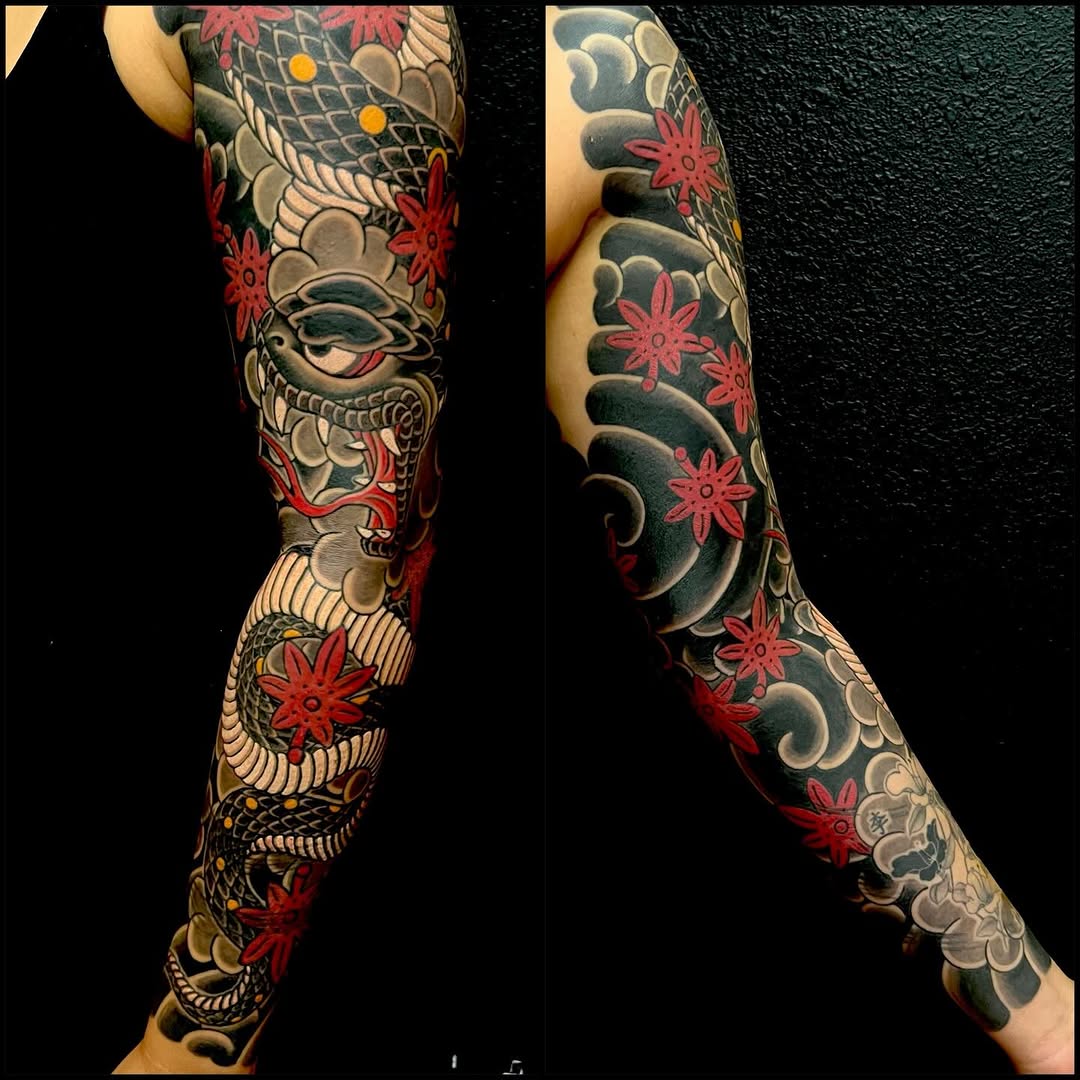 irezumi style tattoo by Rocky Burley