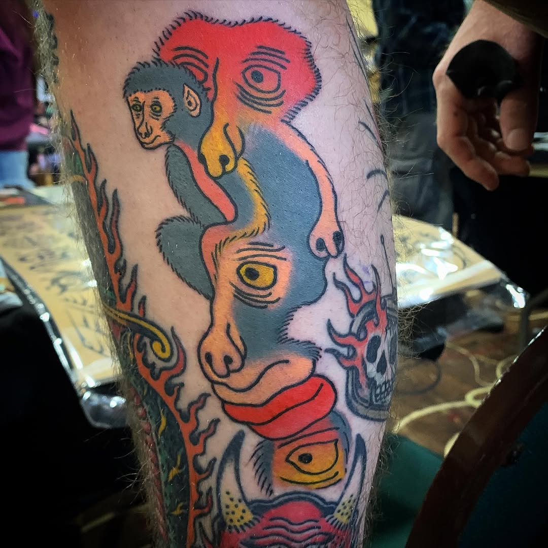 american traditional style tattoo by Greg Dyer