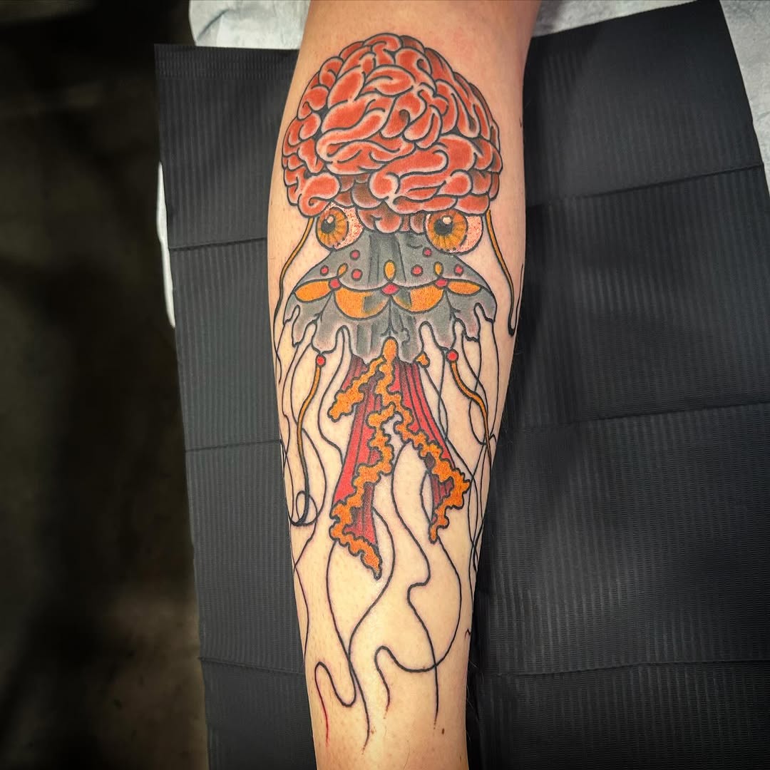 Brain jellyfish creature