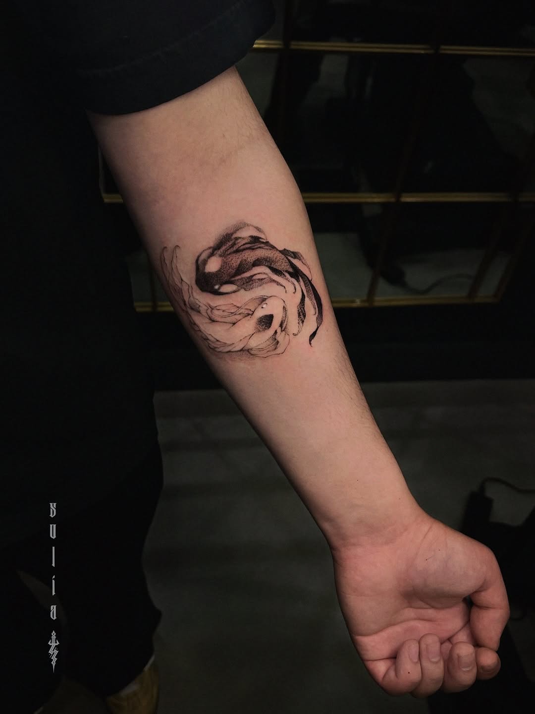 blackwork style tattoo by Patrick