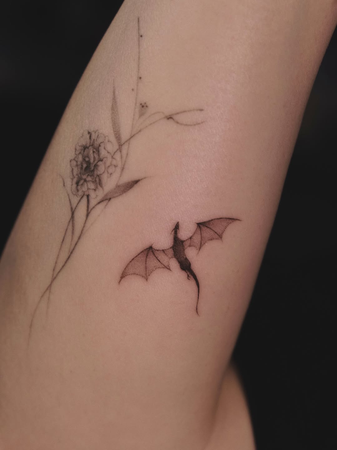 fine line style tattoo by Beeso