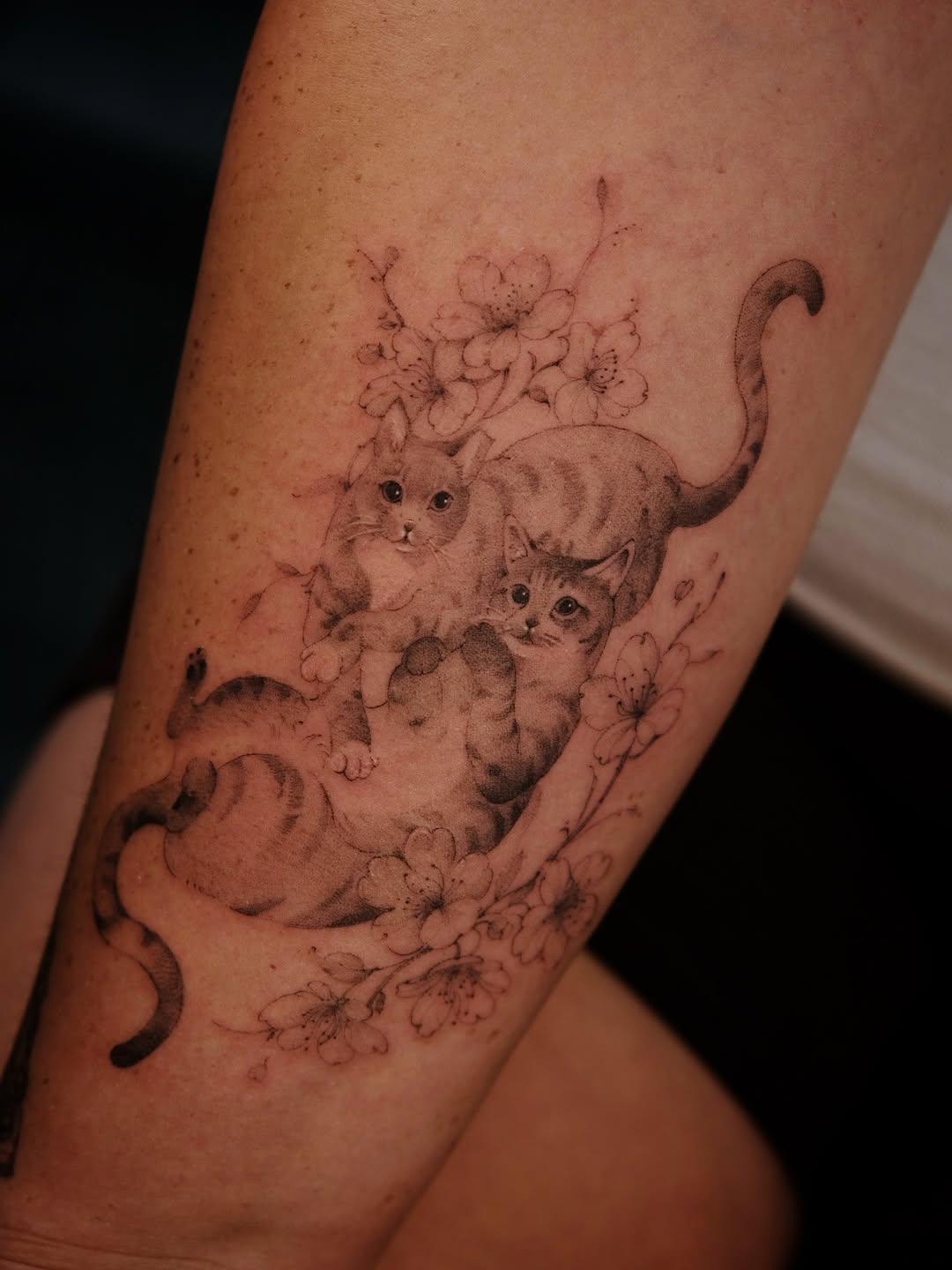 fine line style tattoo by Beeso