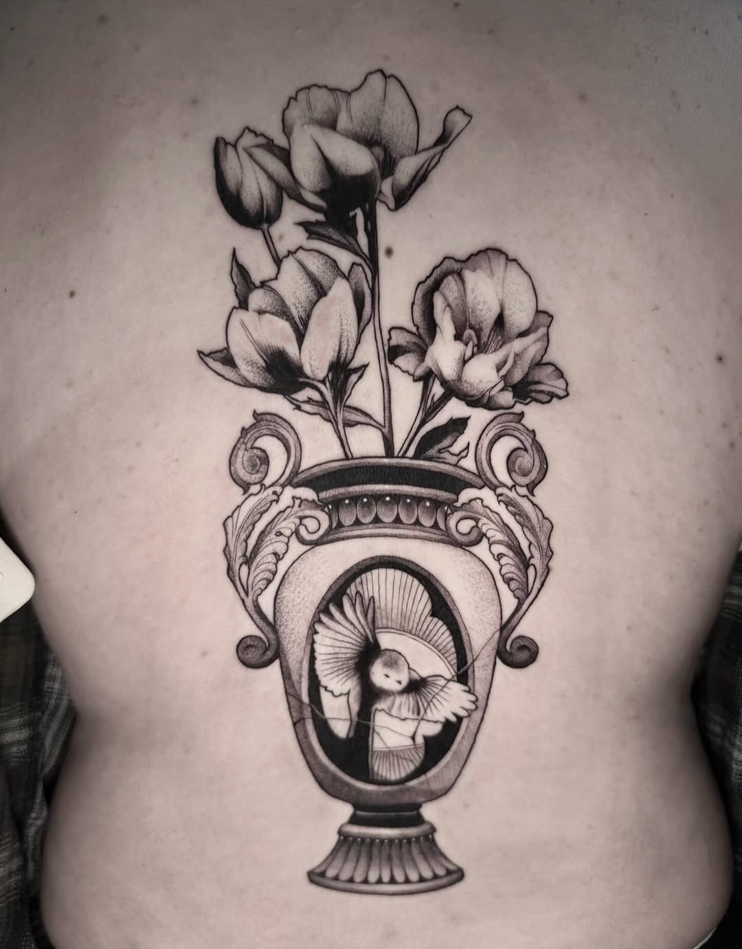 blackwork style tattoo by Shania