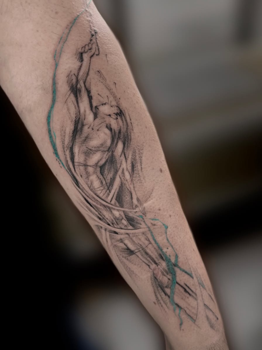 sketch style tattoo by OLIN