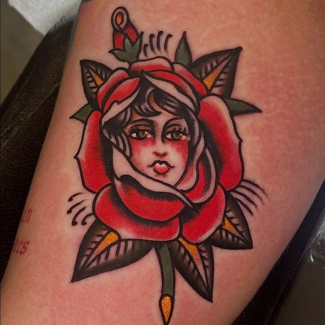 american traditional style tattoo by Johnnyray