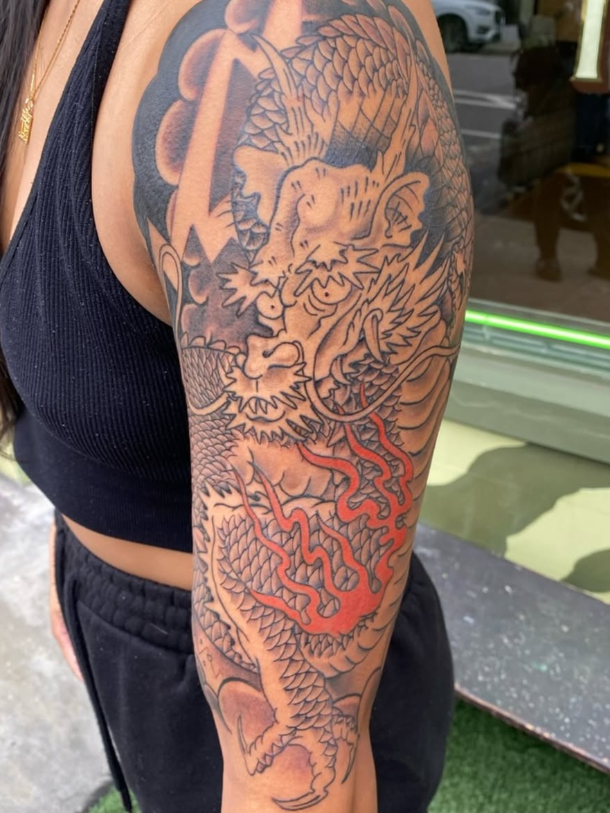 Fiery Dragon Arm Piece