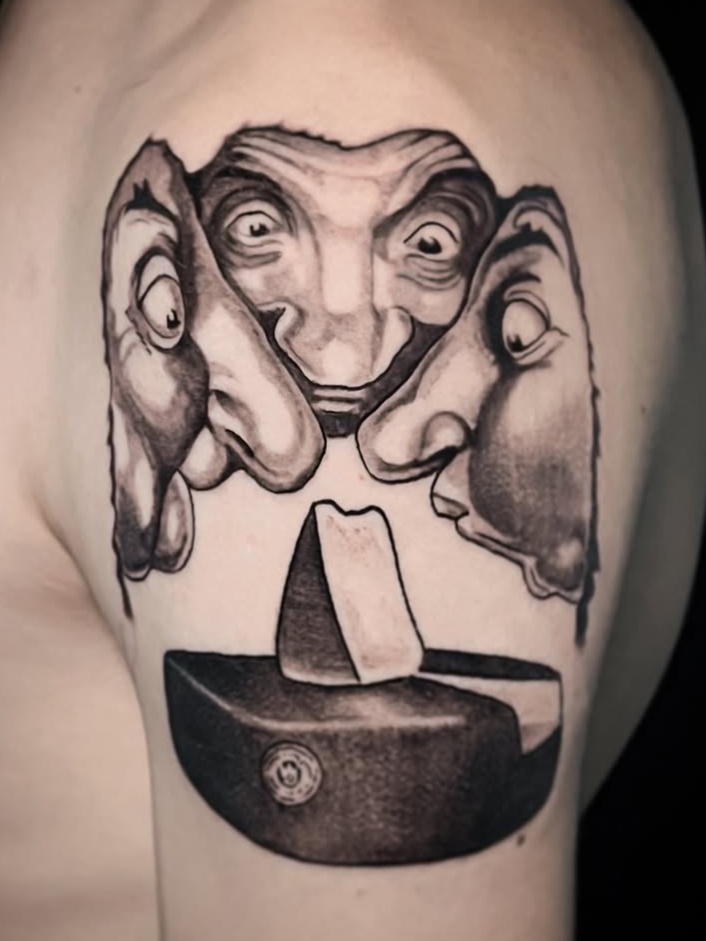 surrealism style tattoo by Kahiau Beamer