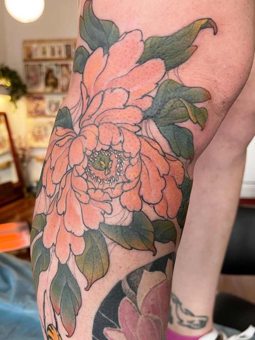 neo-traditional style tattoo by JAMIE AUGUST