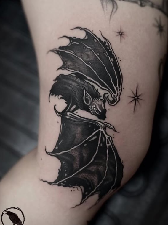 blackwork style tattoo by RIGERS