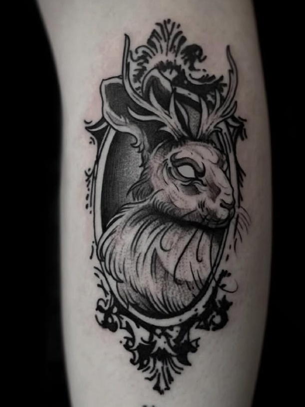 blackwork style tattoo by RIGERS